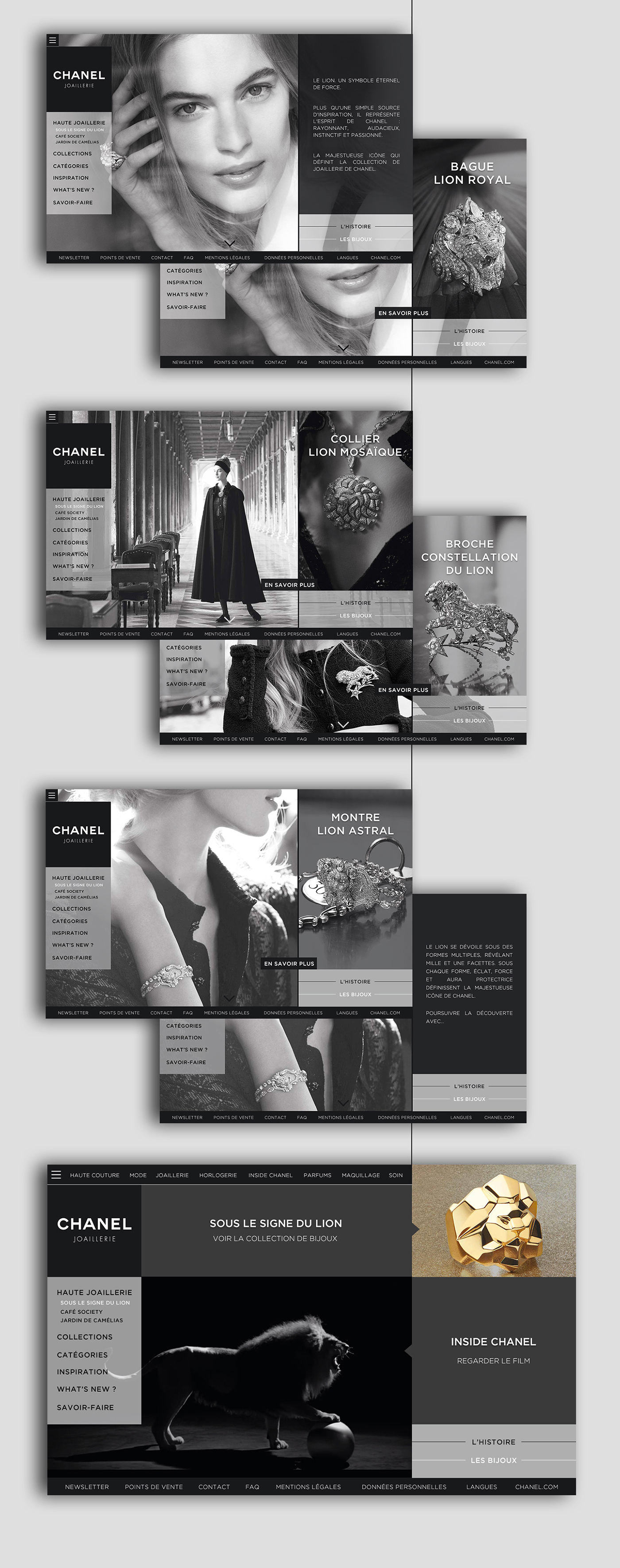 chanel brand ux sup de pub luxury redesign rebranding UI shop Ecommerce Webdesign Website Web Fragrance jewelry