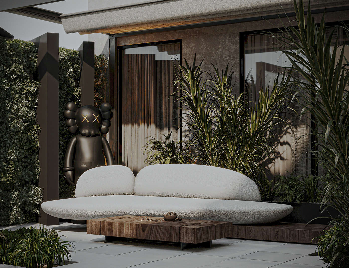 Landscape architecture visualization luxury elegant modern exterior 3D archviz Render