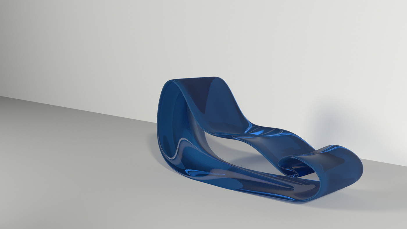 3D 3ds max blue chair clean furniture industrial design  interior design  modern plastic