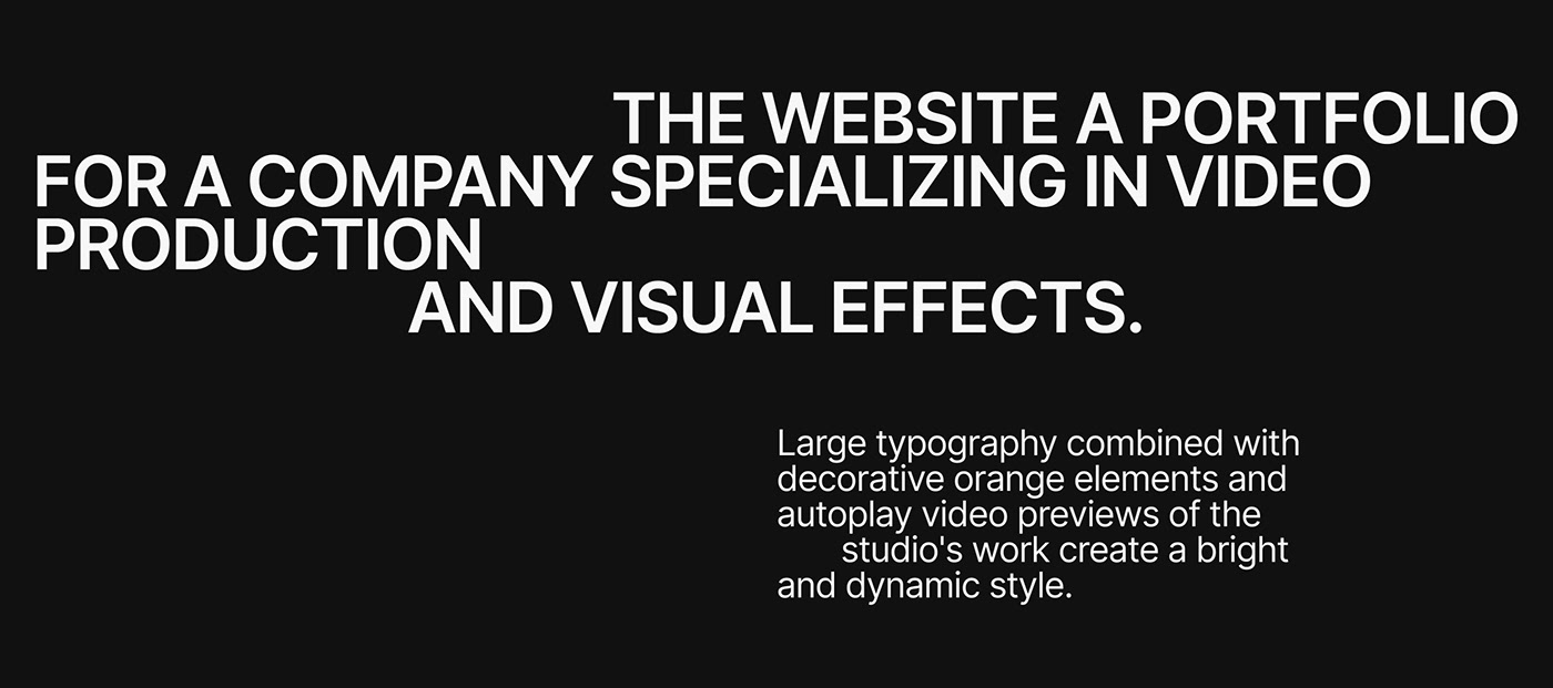 brand identity Production ux UI ux/ui Web Website web site filmmaking Video Editing