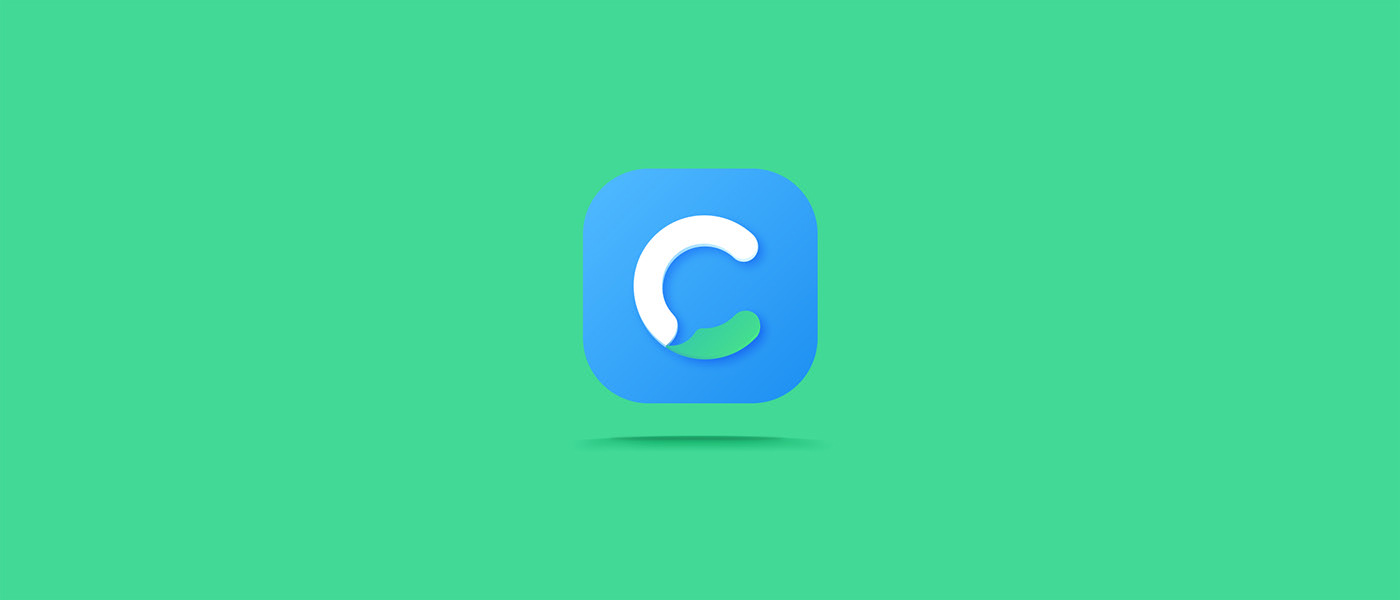 cipher mobile app branding  logo identity color blue
