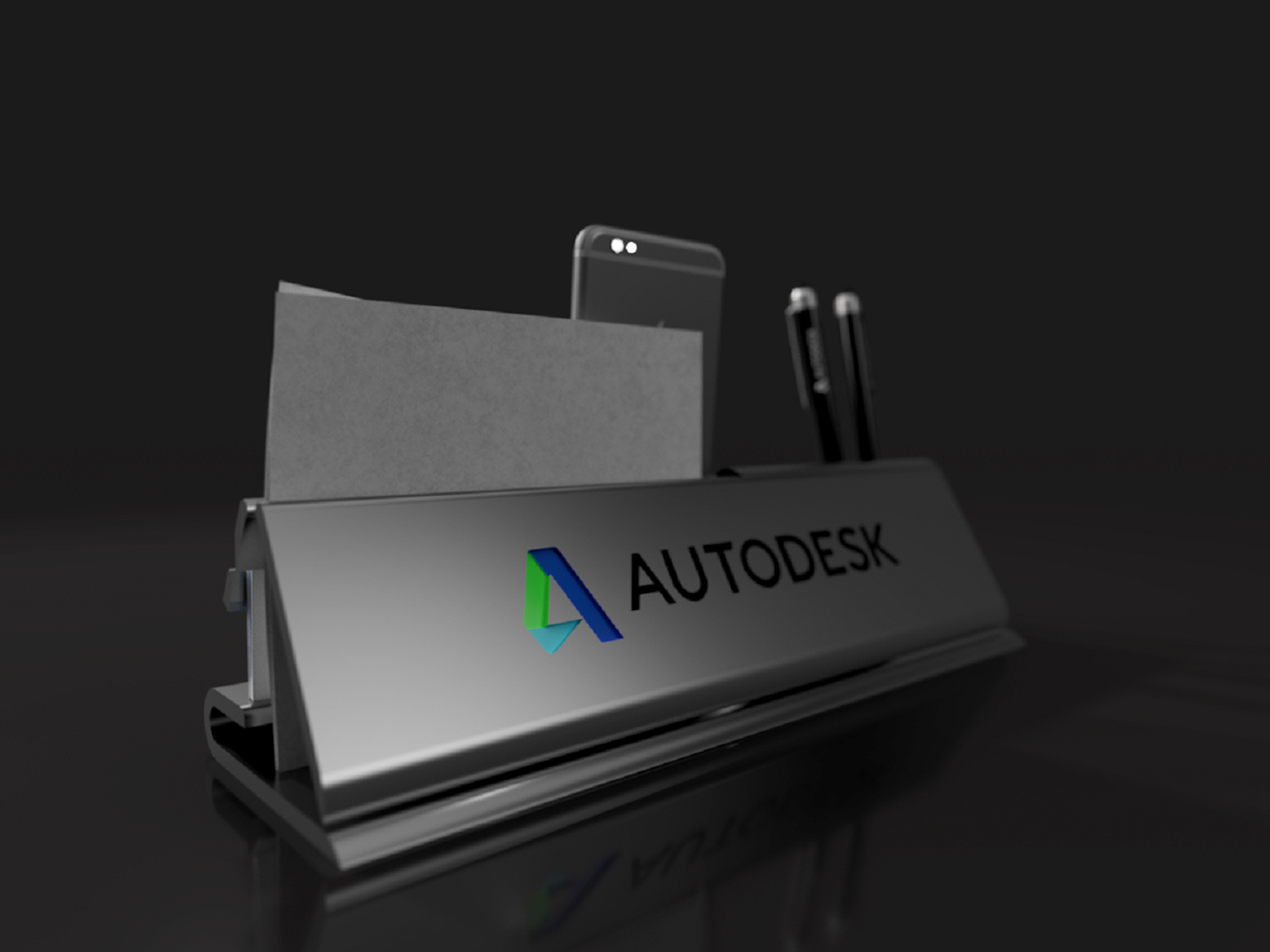 desk Organiser 3D model Autodesk sheet metal pen Stand