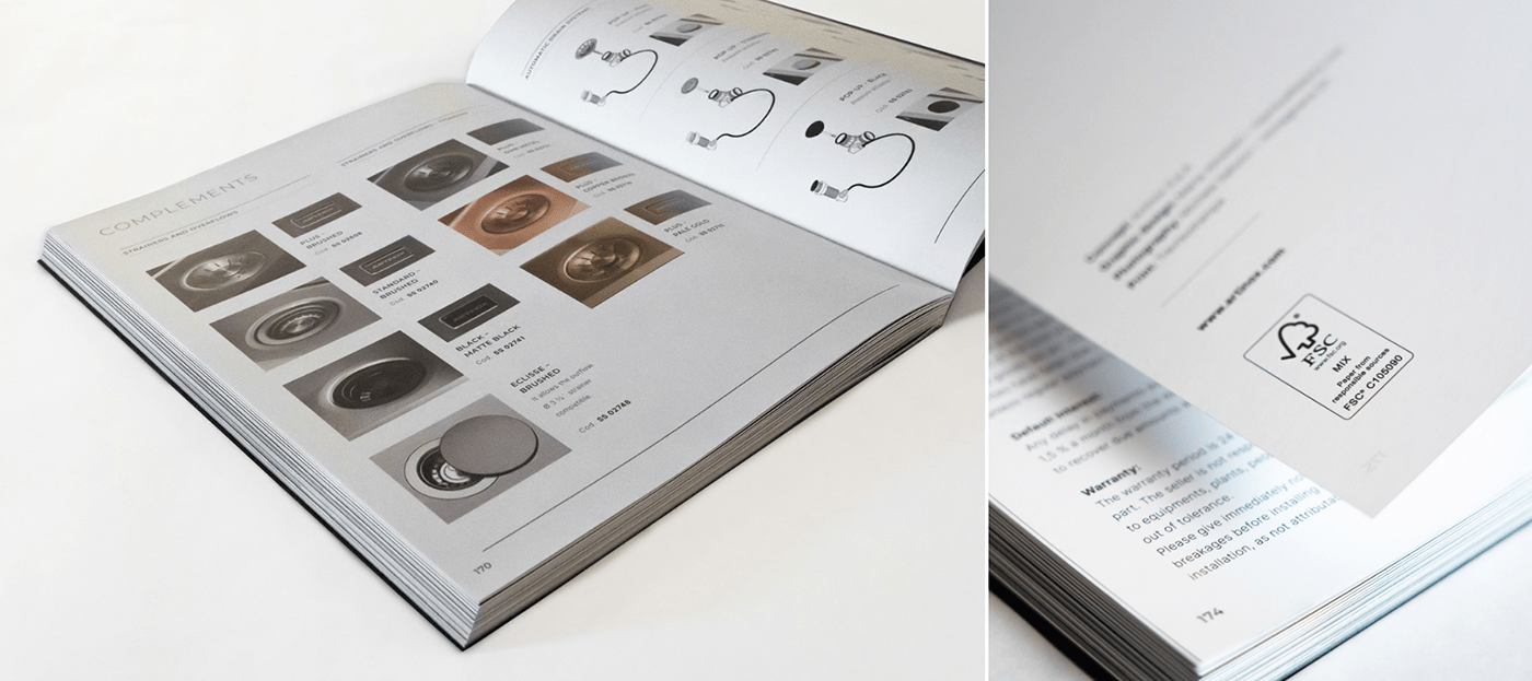 acciaio catalogo Catalogue Sink sinks stainless steel editorial graphic print corporate