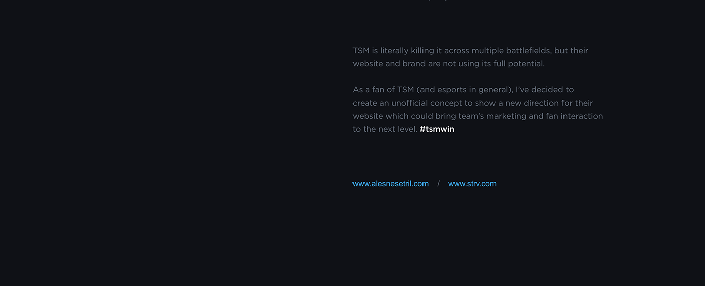 tsm tsm website TeamSoloMid tsm concept STRV ales nesetril esports Gaming eSports Team league of legends