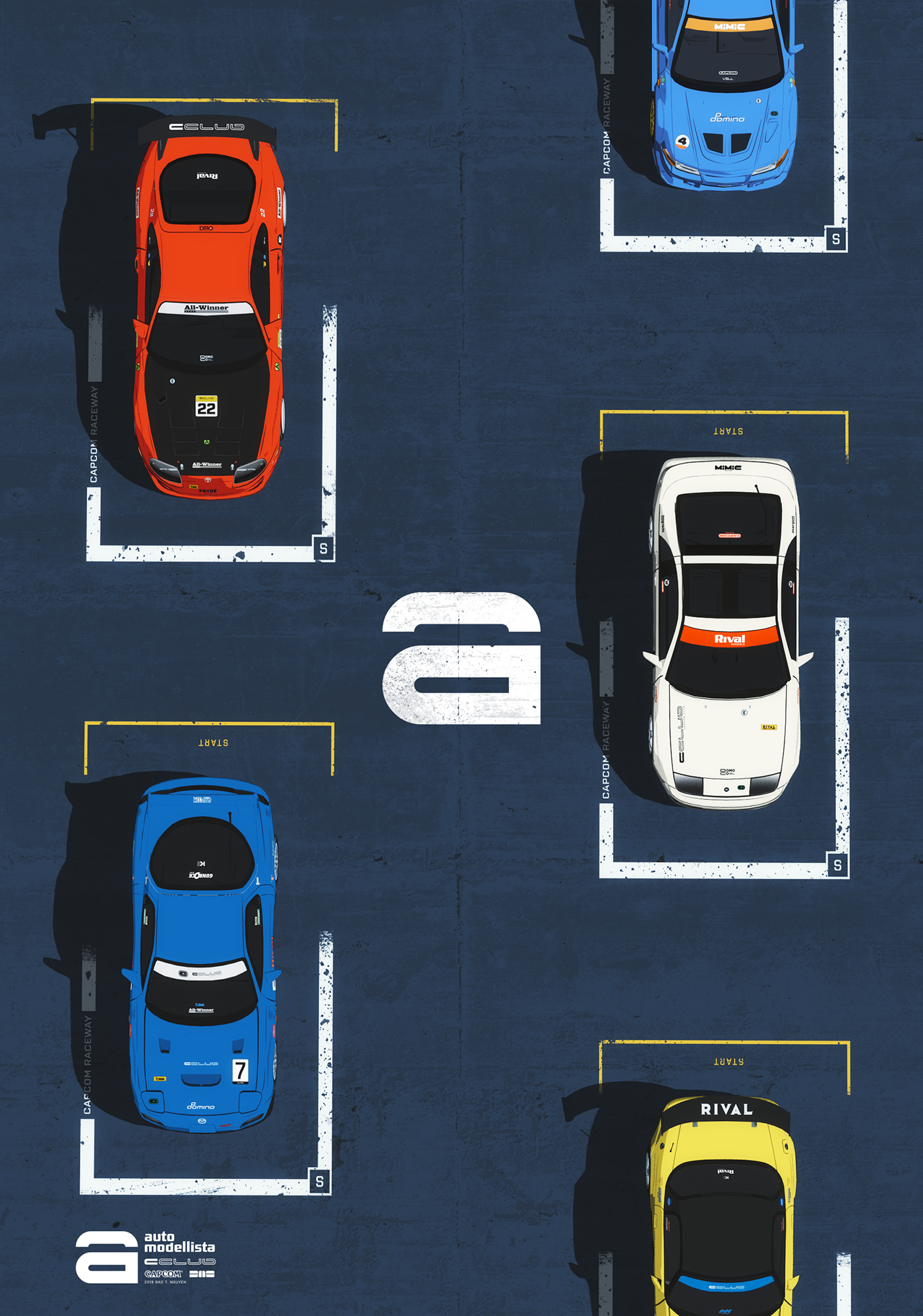 cel shade Cars logo 3D video game japan Honda toyota Nissan toon