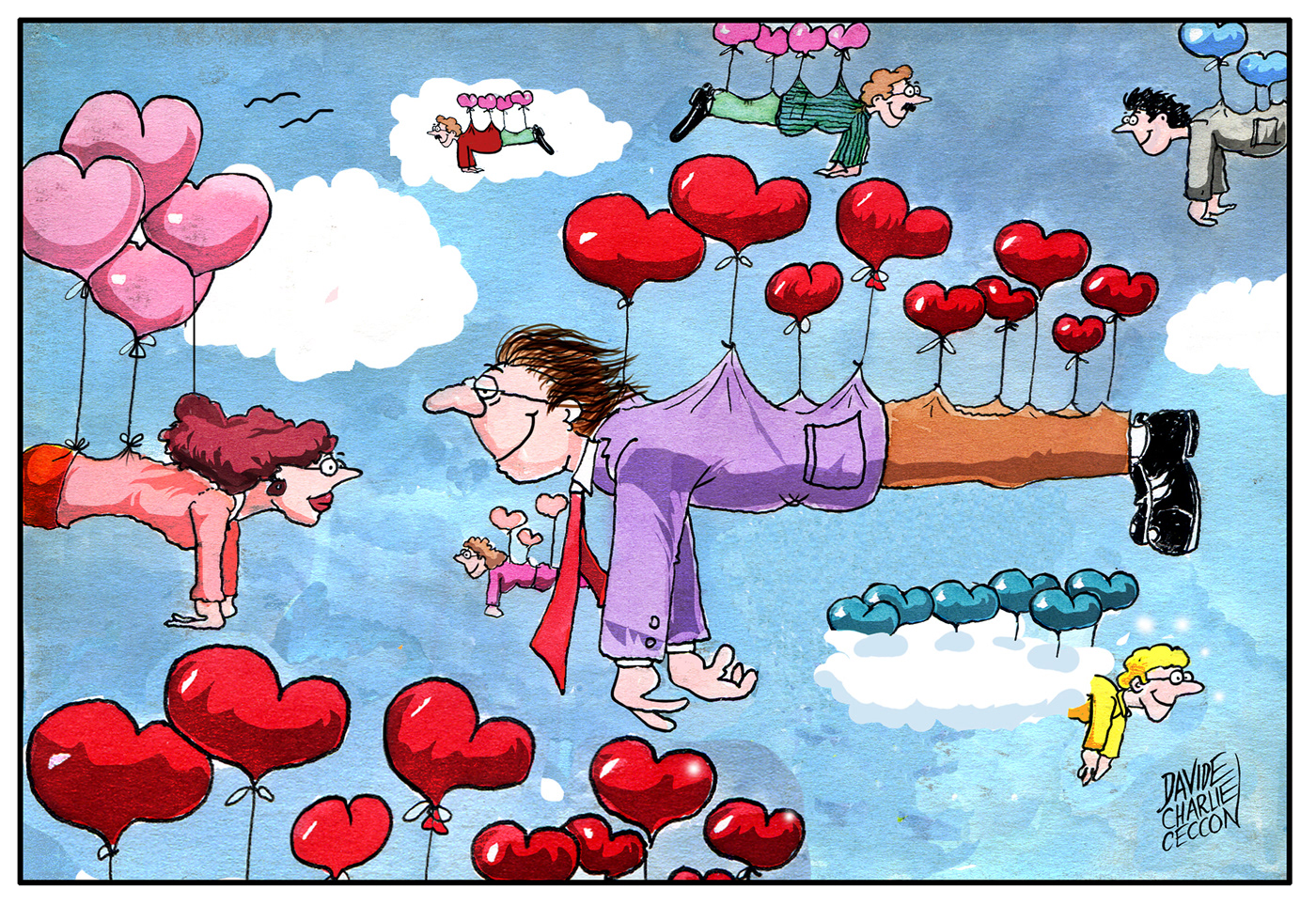 amore cartoon art Character design  comic art heart ILLUSTRATION  Love romantic valentine