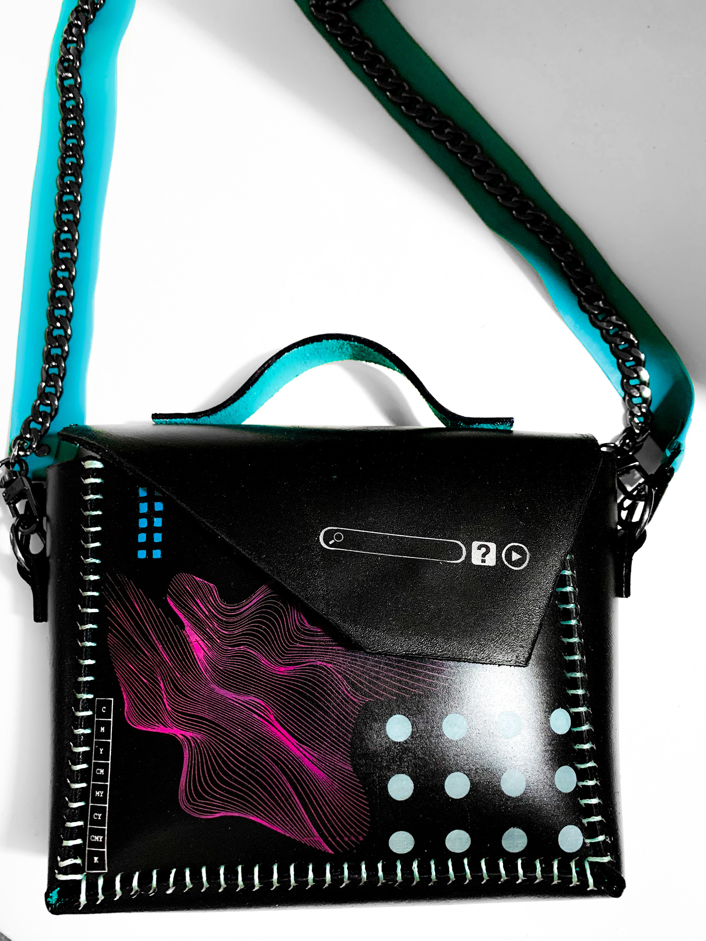Accessory accessory design Fashion  hand sewn handbag Handbag Design leather product design  screen printing Sustainability