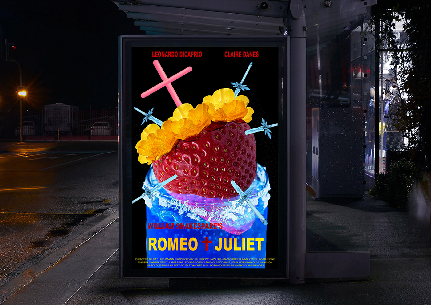 poster Romeo and Juliet shakespeare movie movieposter Poster Design adobephotoshop Baz Luhrmann