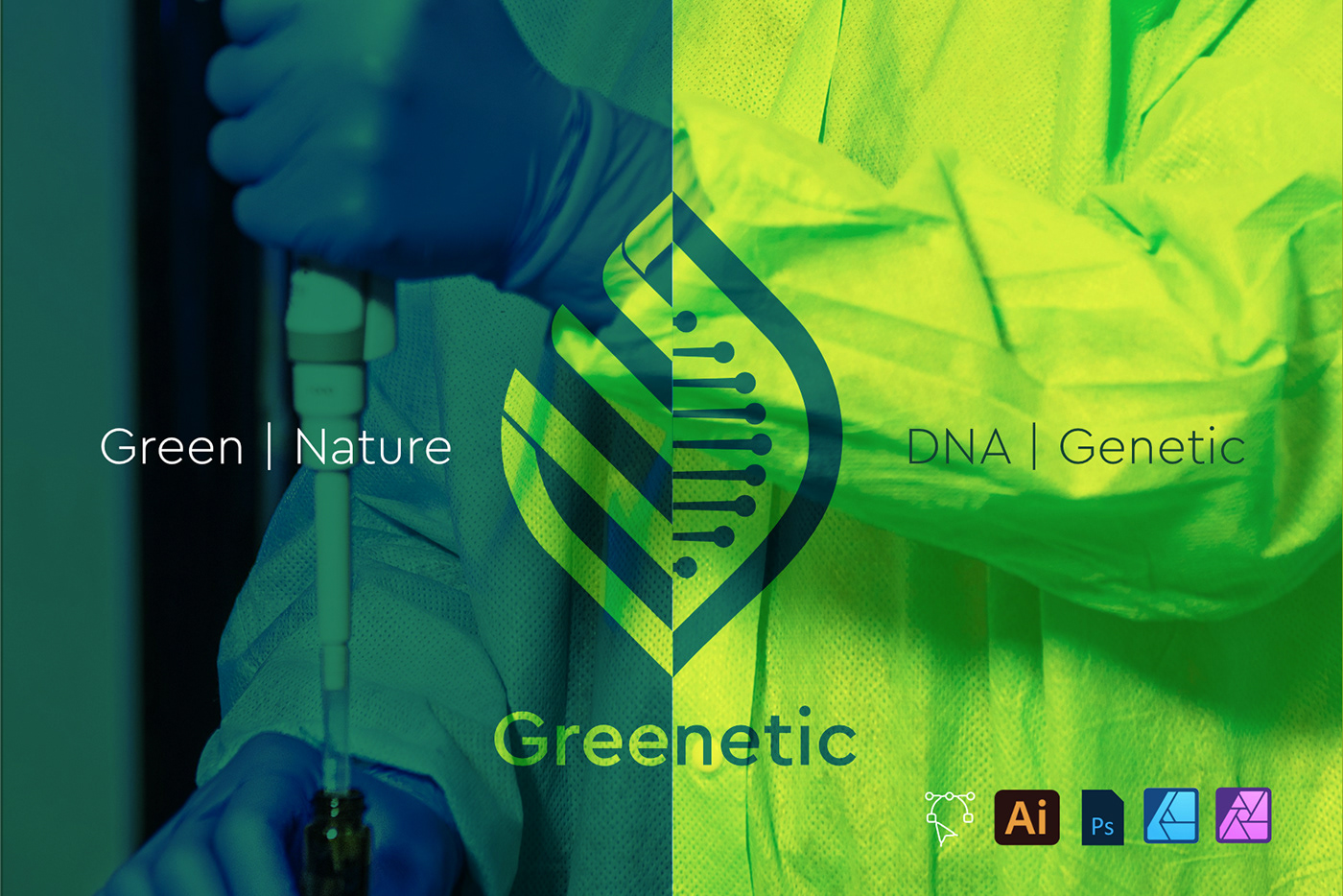 Logo Design logo concept branding  brand identity green genetics science medicine non-profit NGO