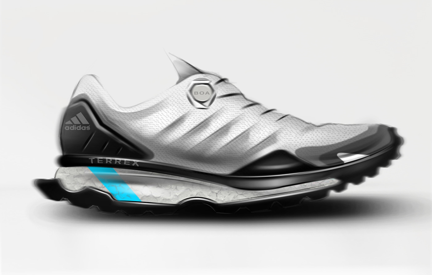 sketch running shoe concept on Behance