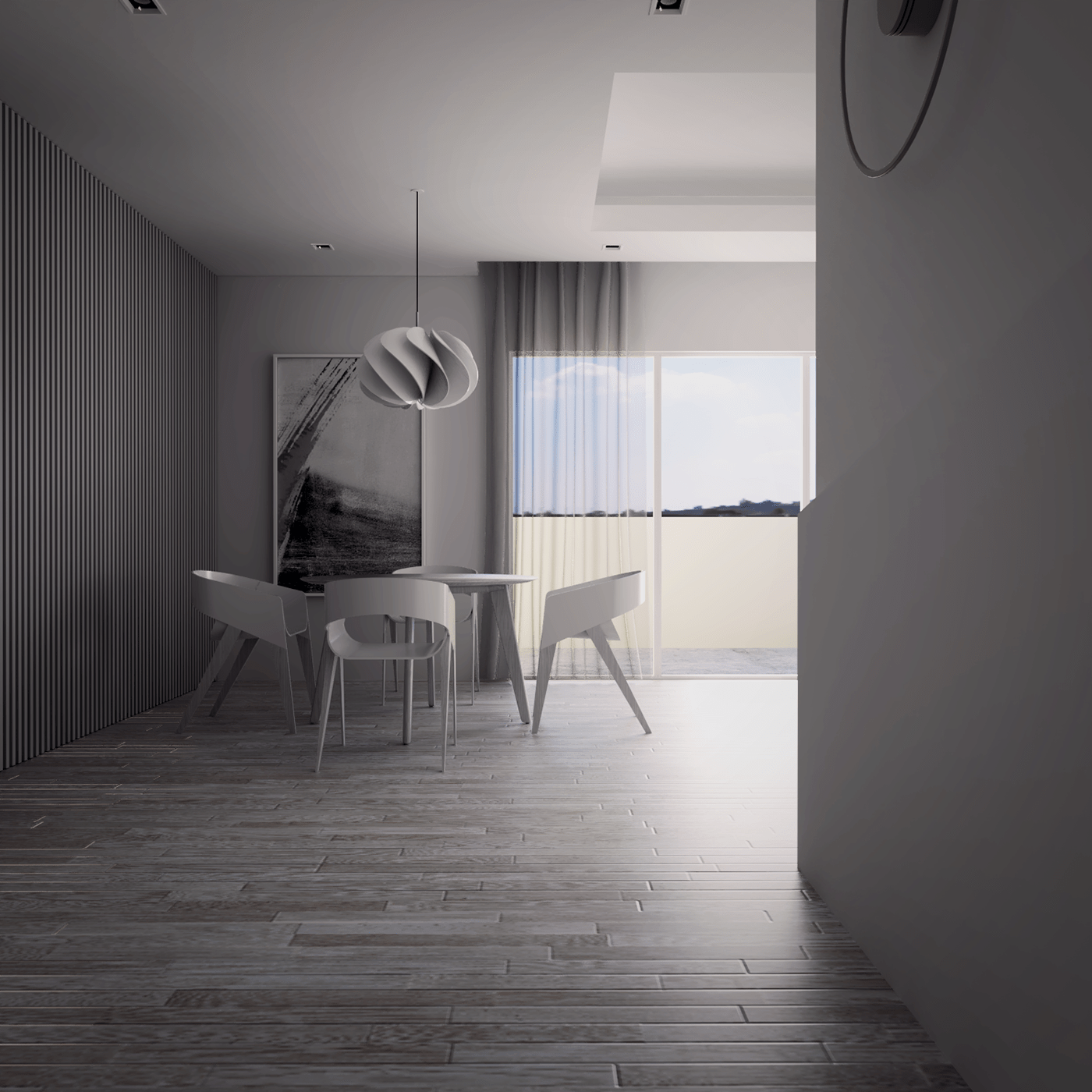 3D 3ds max architecture archviz design dining room interior design  Render visualization vray