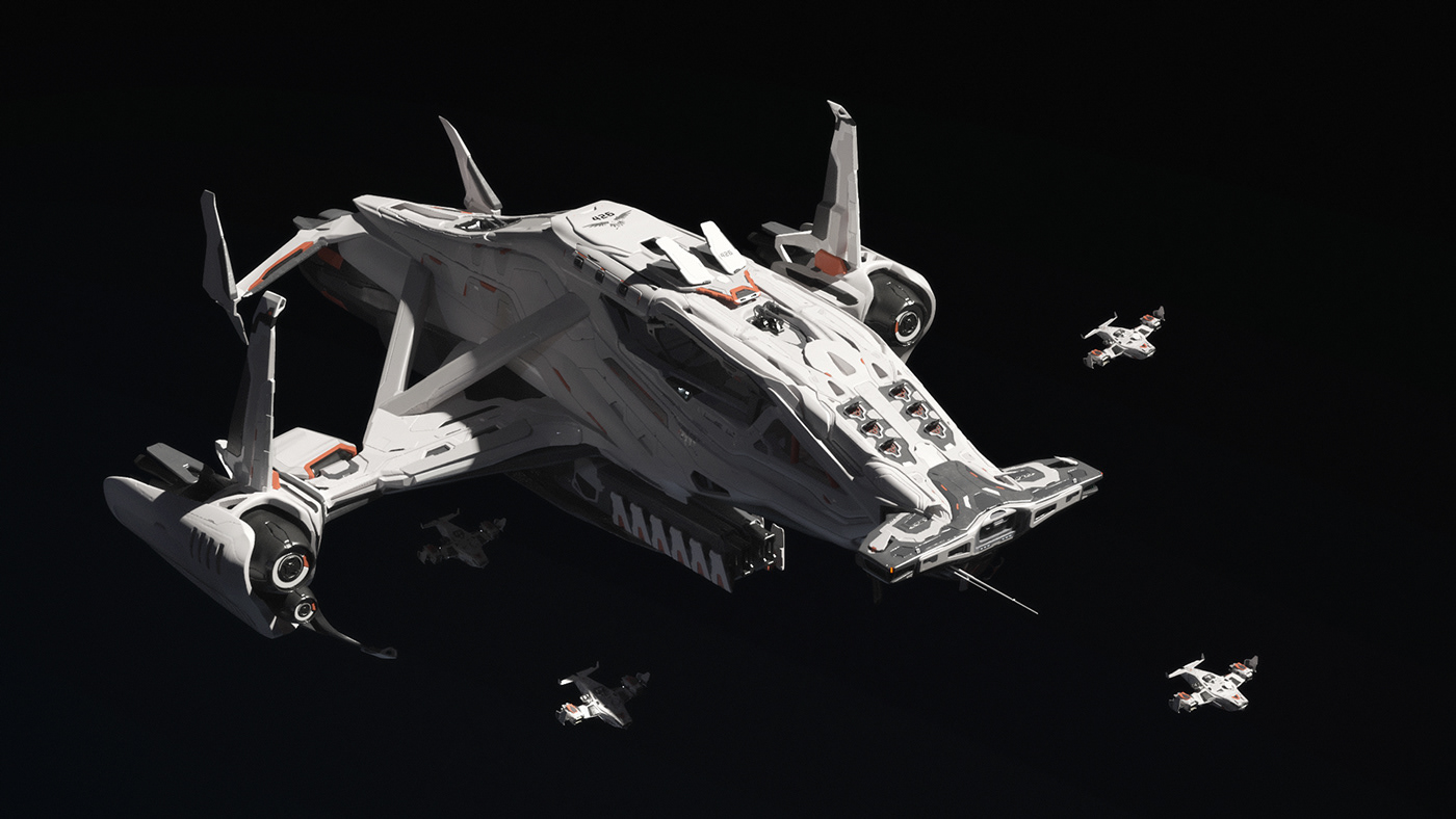 spaceship starship cruiser sciifi 3D 3dcoat