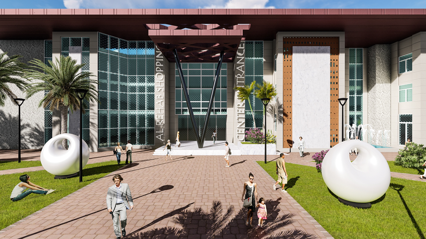architecture mall design exterior design development facade modification