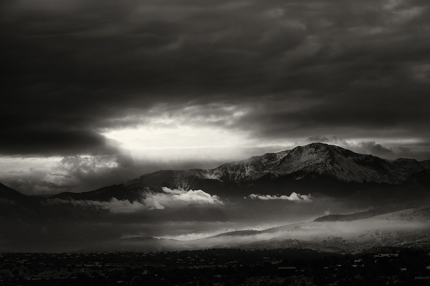 black and white Colorado Landscape