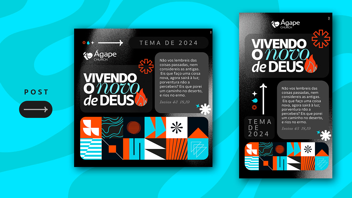 tema ano novo identidade visual church Igreja design gráfico designer