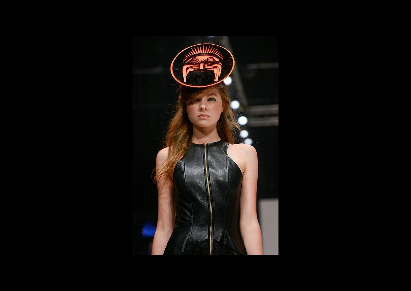 Fashion  runway branding  Advertising  Garments orange neon premium catwalk design