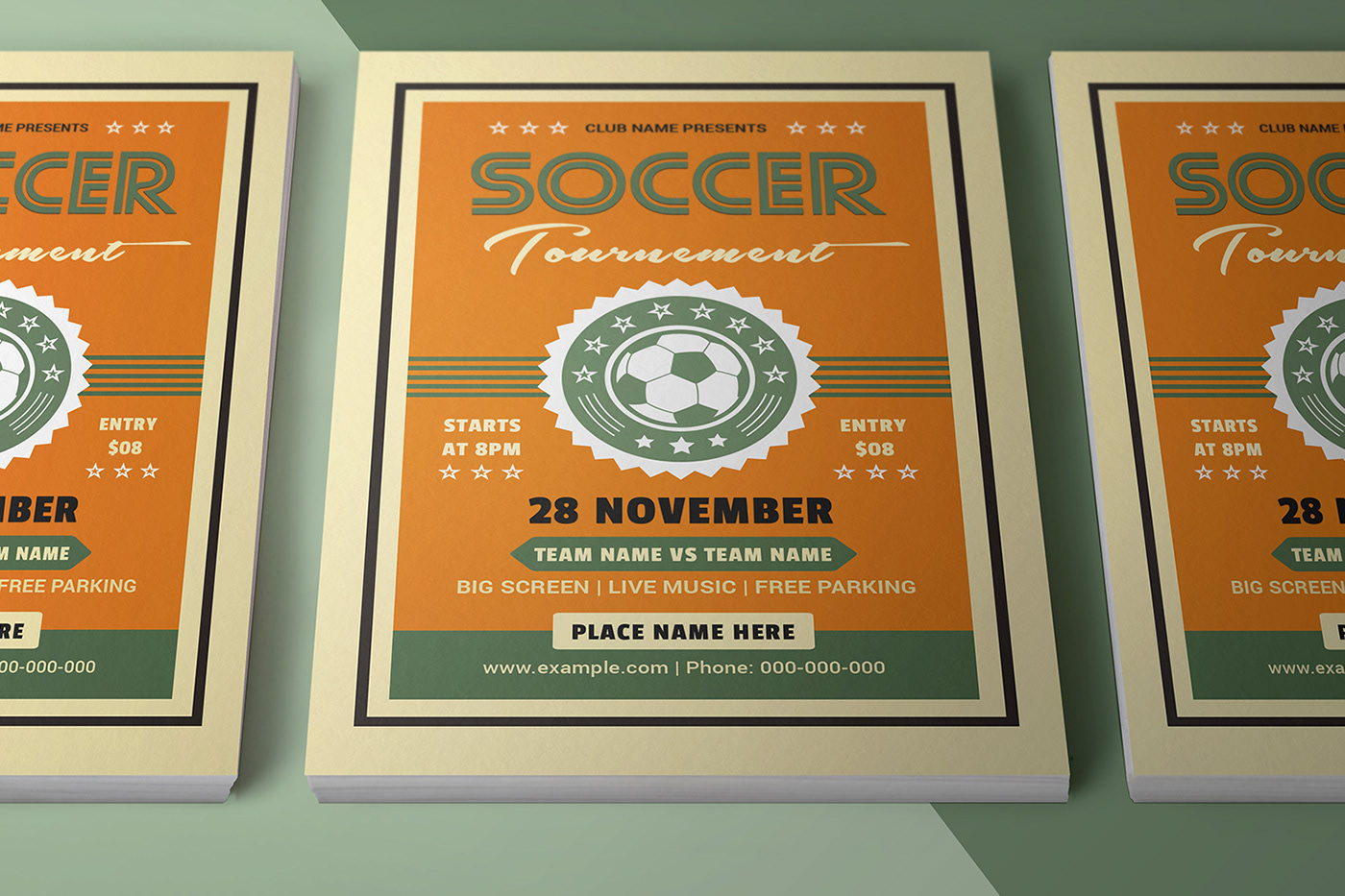 Soccer Event Flyer template Soccer Event