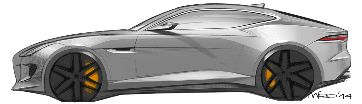 automotive   car design sketches jaguar development new product launch portfolio british creative