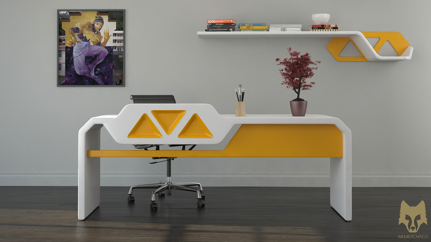 desk escritorio furniture mobiliario product design  diseño desing wilmer chaca