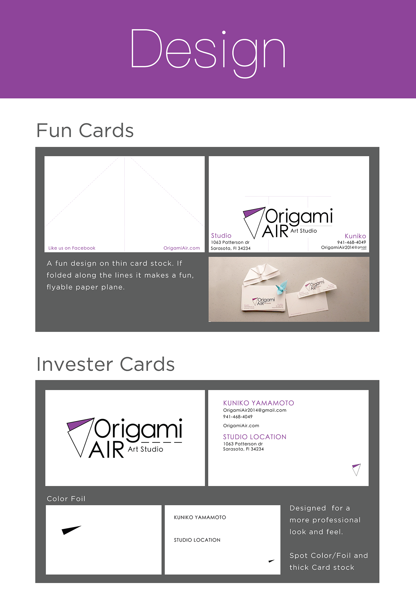 branding  social media origami  Small Business art studio campaign Origami Air