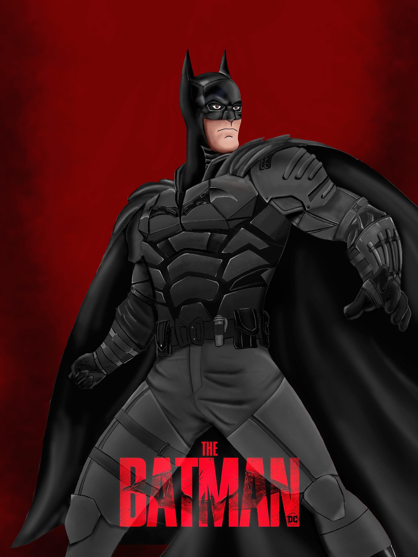 batman Character design  concept art dc design Digital Art  fanart movie poster robert pattinson The Batman
