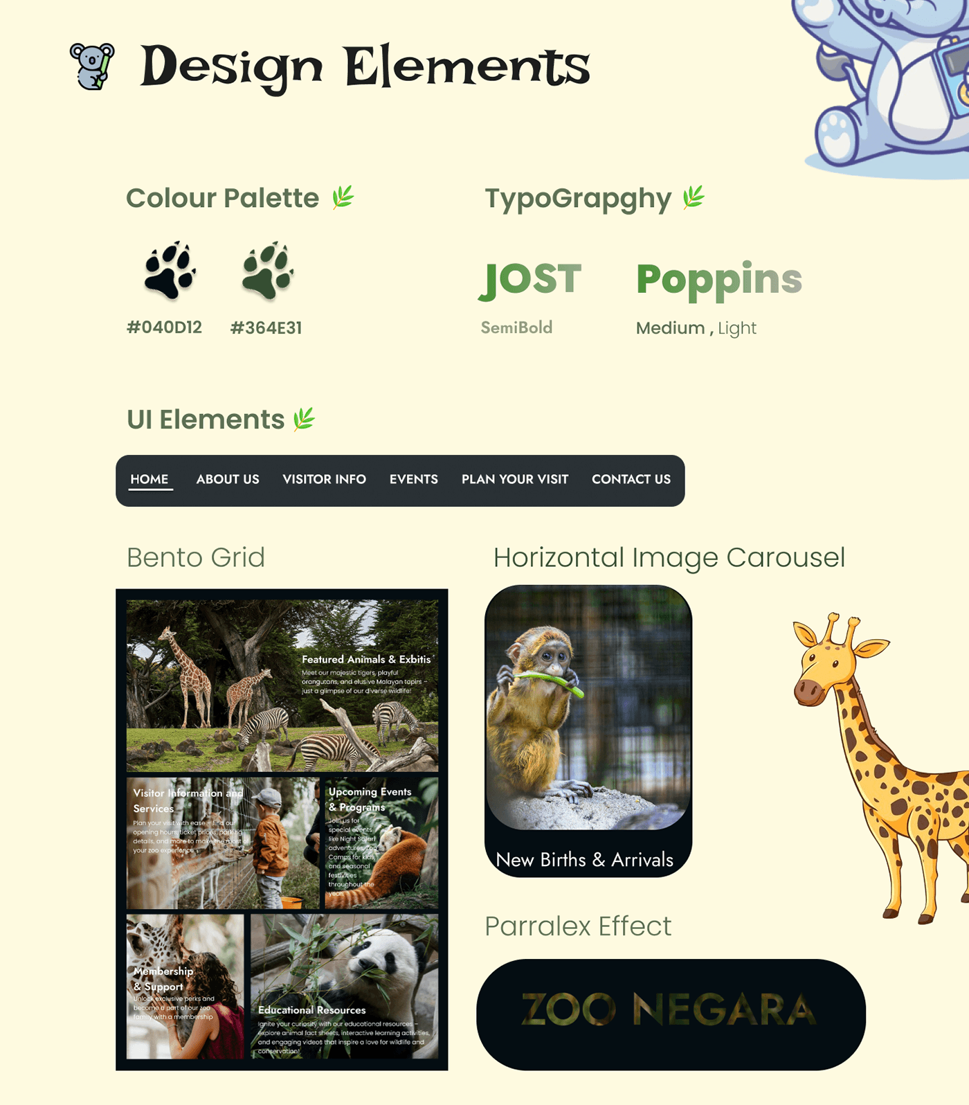 landing page beginner UI/UX malaysia Figma design Socialmedia zoonegara zoo