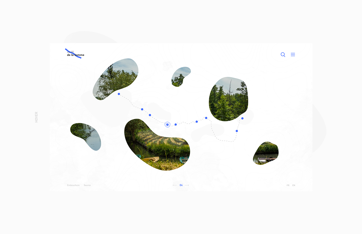 somme Website UI ux Webdesign river animation  Nature design