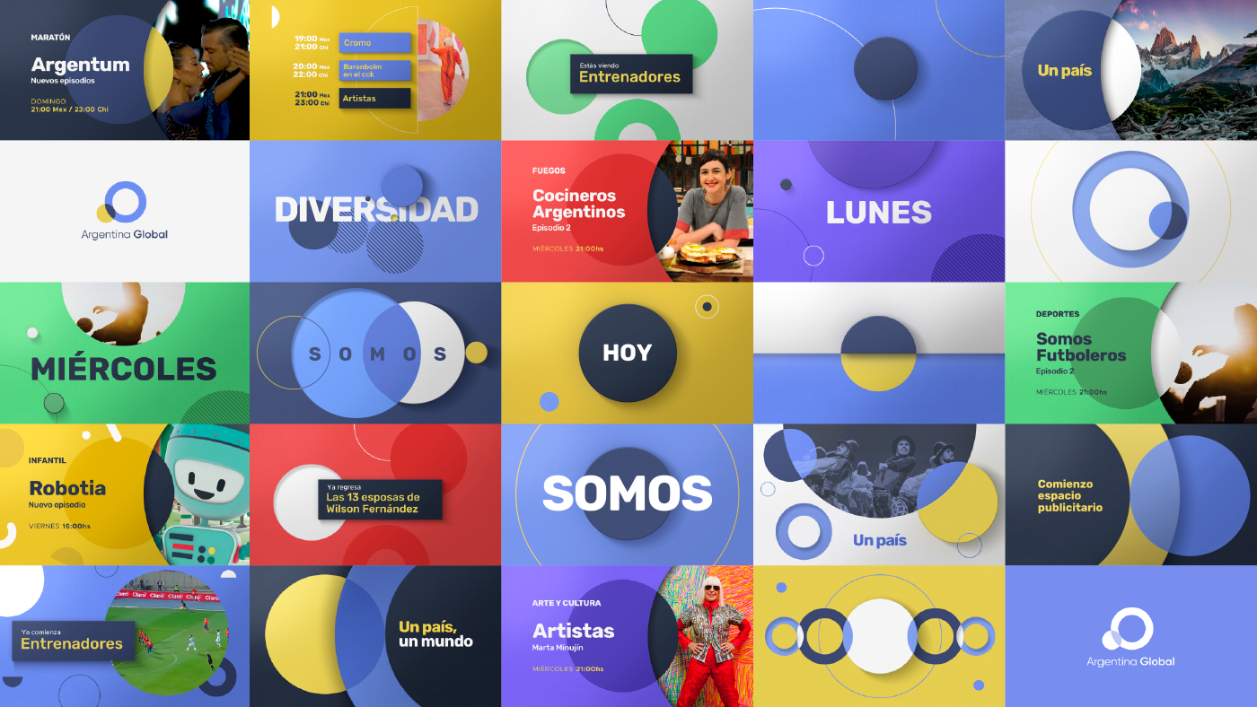 argentina branding  Channel design Global graphic design  motion graphics  television tv TV BRAND
