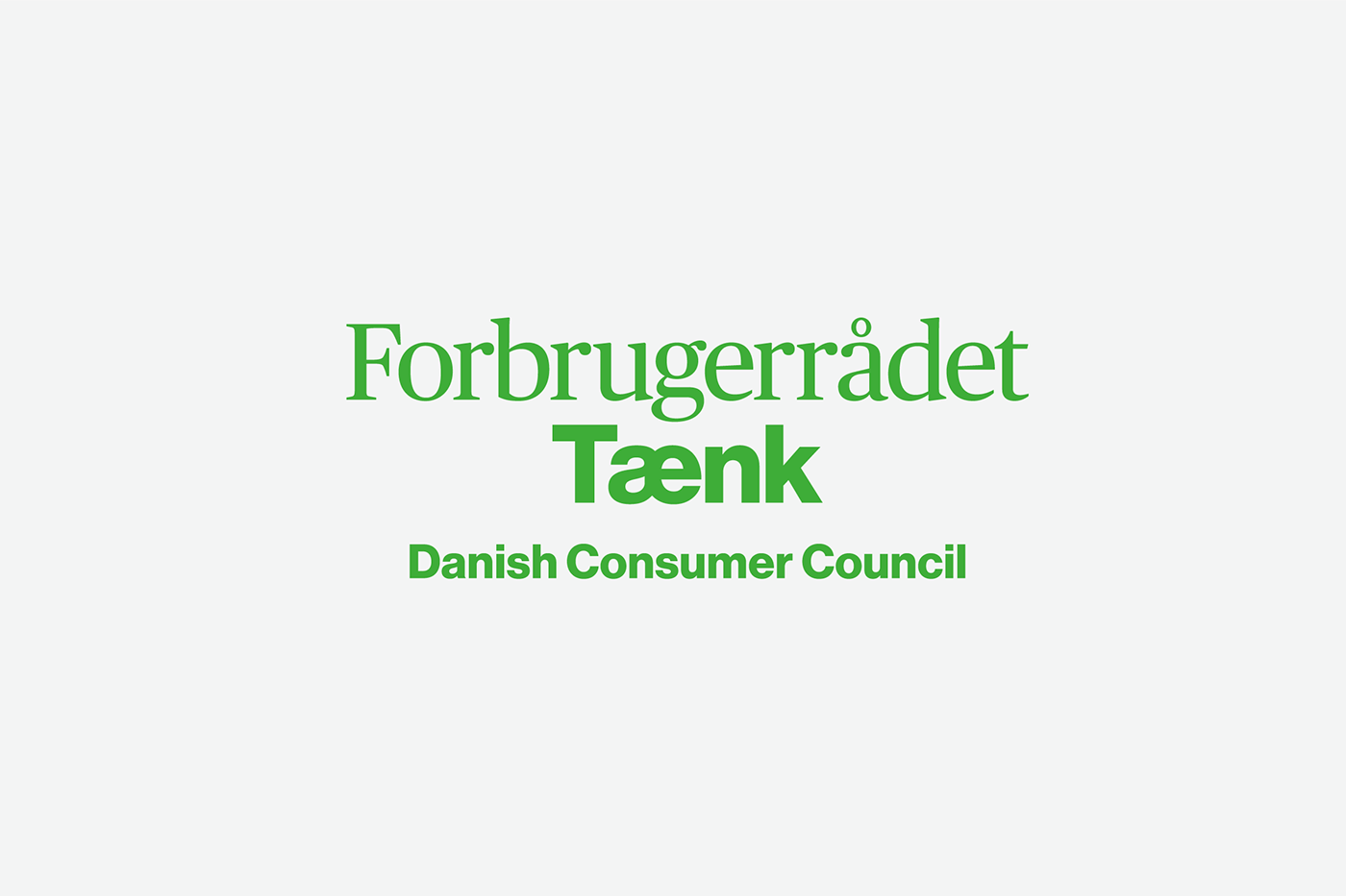 Danish Consumer Council sign identity Consumer Forbrugerrådet Tænk NGO branding  brand