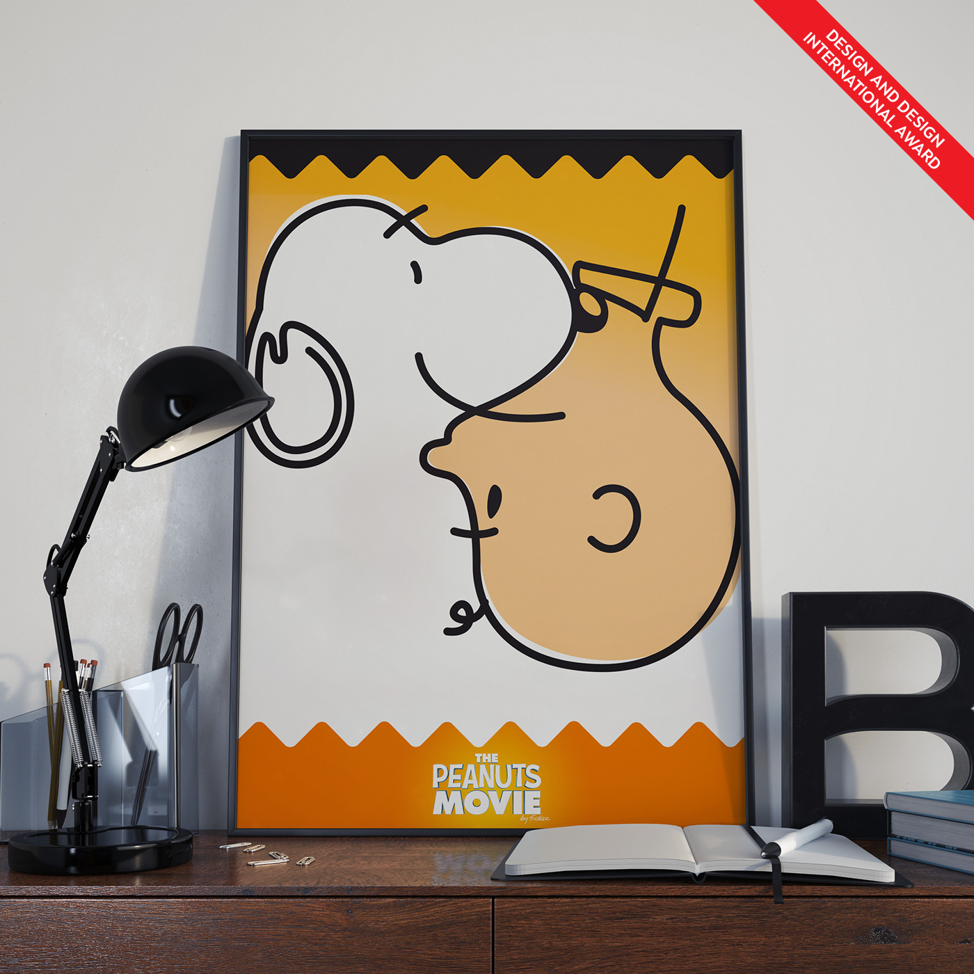 illustrated comic poster snoopy peanuts movie minimal inspire colorfull