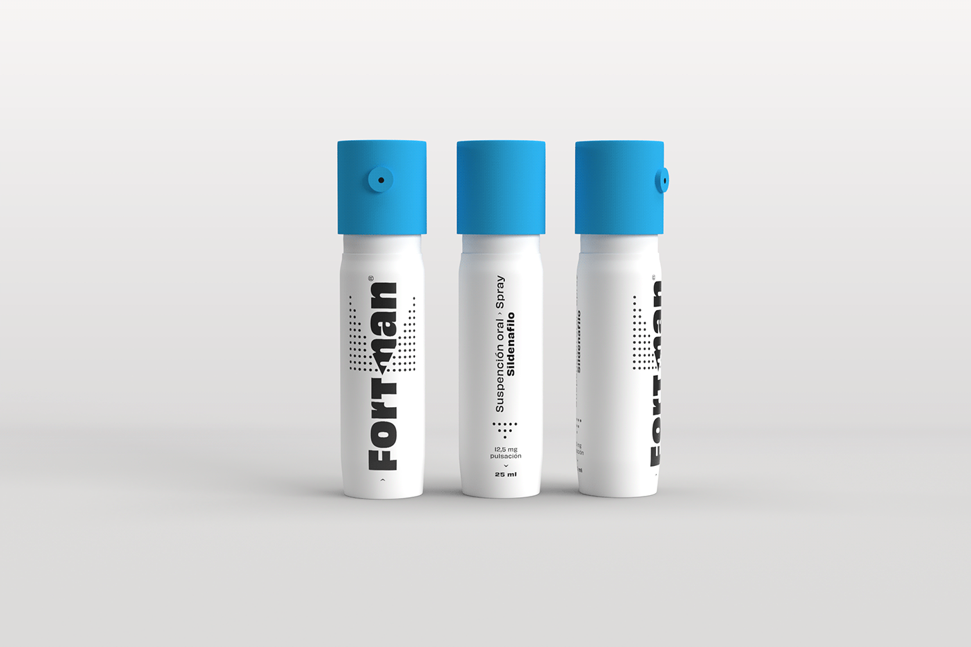 brand identity spray men Packaging aerosol blue diseño industrial type