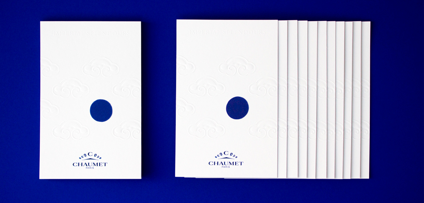art direction  blue campaign chaumet creation design edition paper paper art visit card