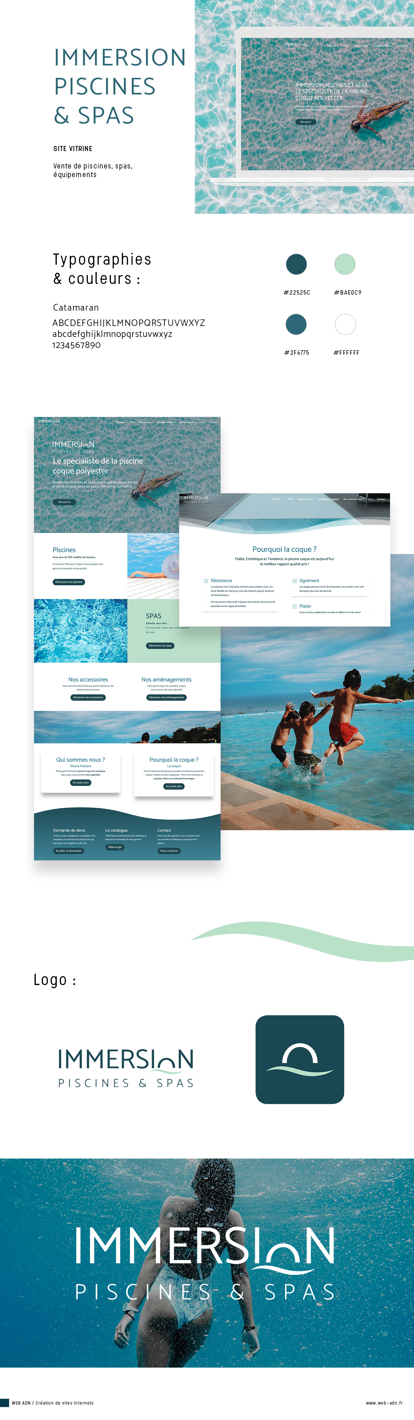 Website Webdesign Piscines spas water swimming pool