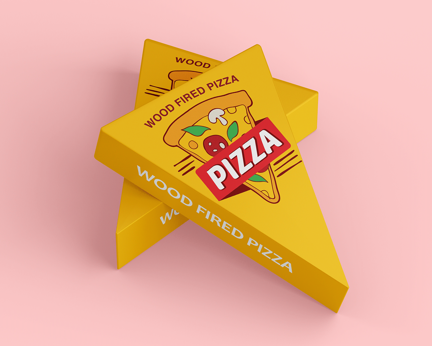 box Fast food package packaging design Pizza pizza box restaurant Wood fired pizza