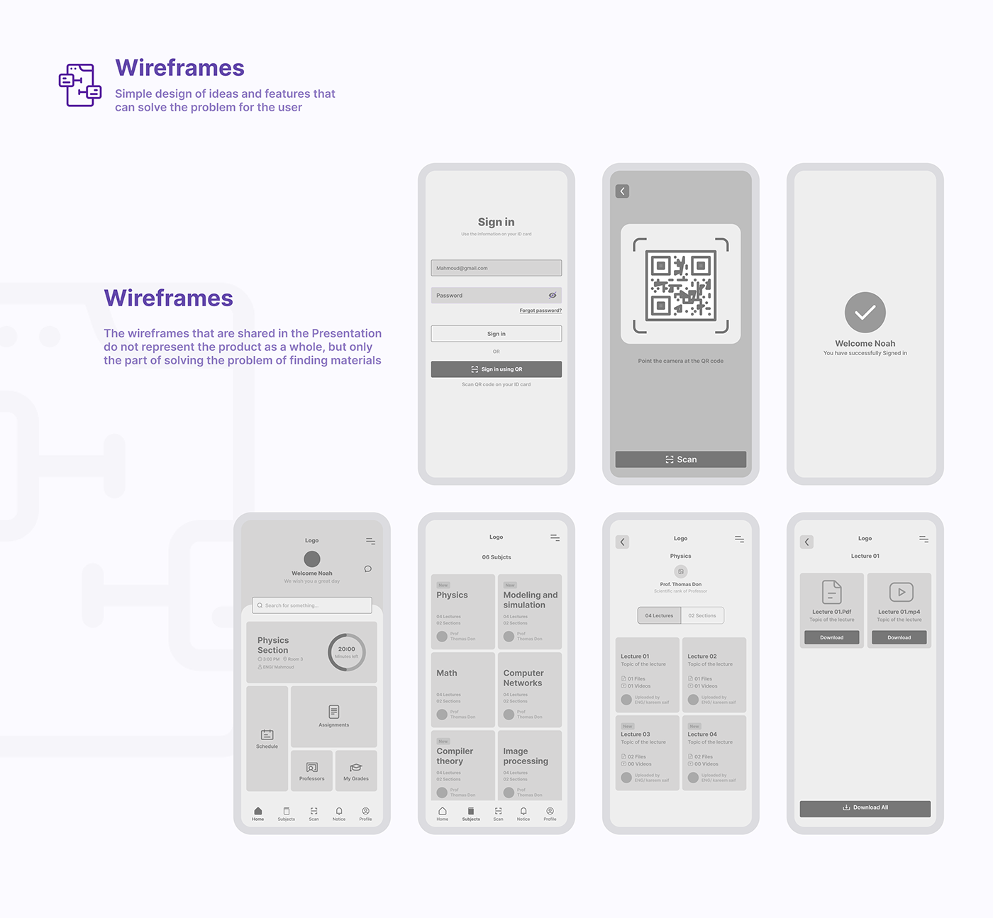 app Case Study Figma product design  research student UI University ux wireframe