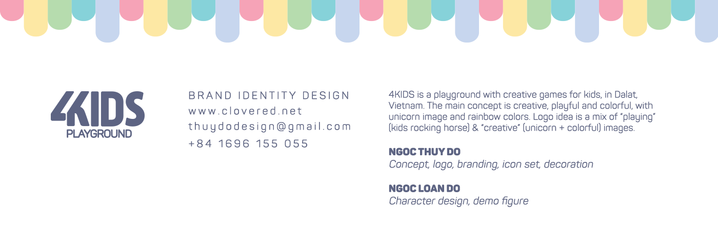 kid Playground cute Ngoc Thuy Do Clovered unicorn rainbows cloud logo ILLUSTRATION 