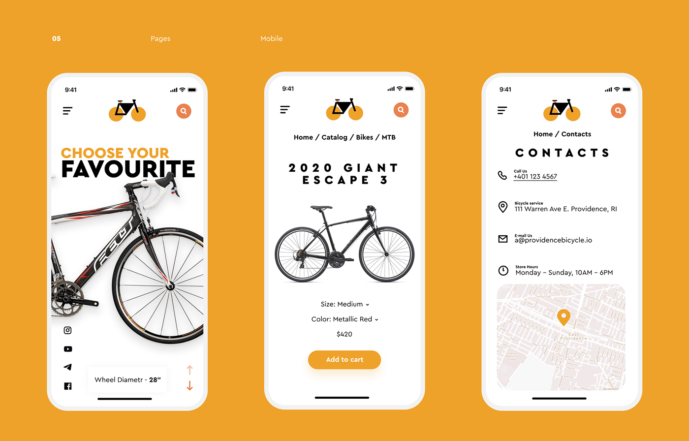 Bicycle Bike design Website