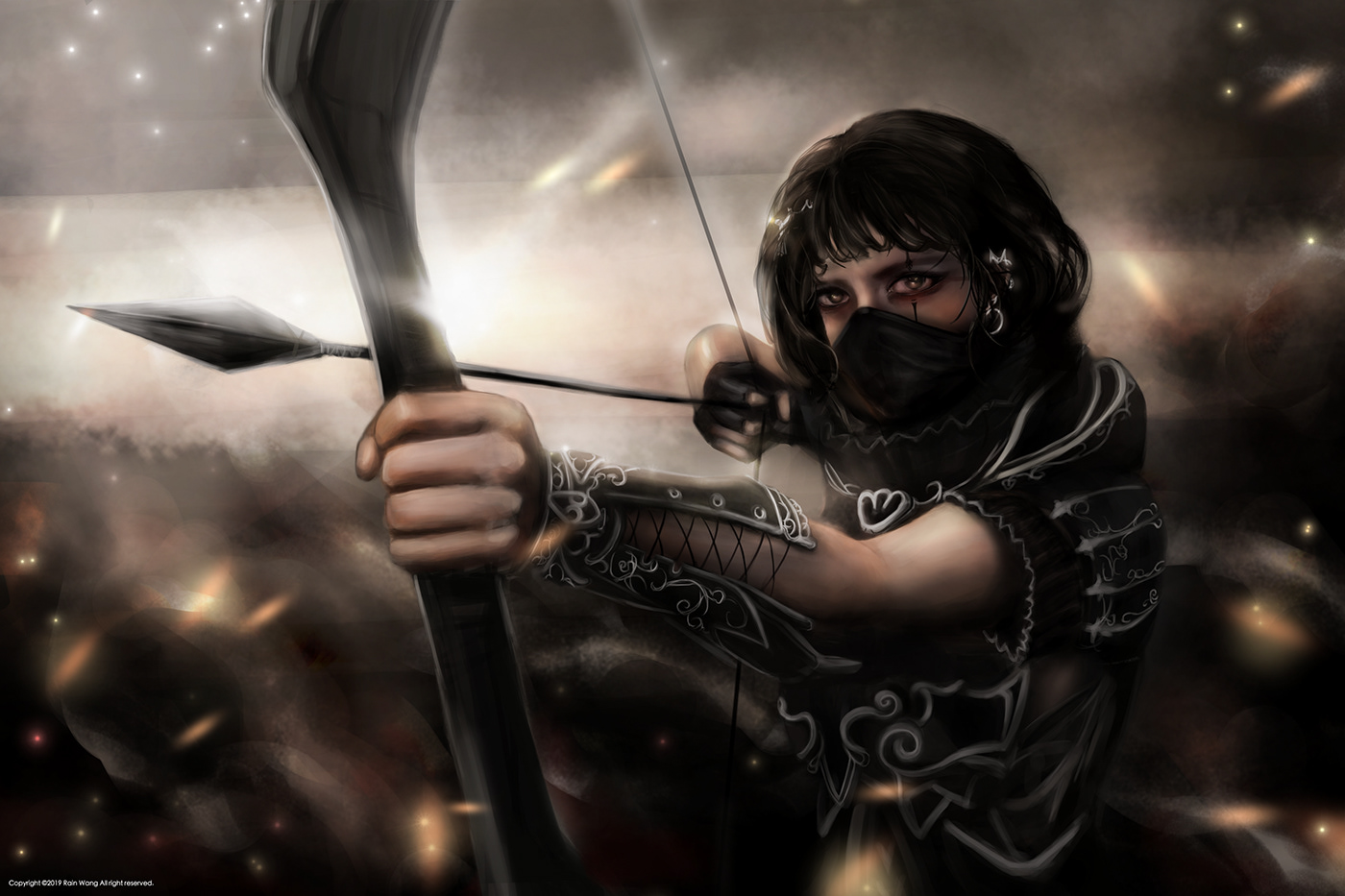 archer arrow wallpaper War art and design ILLUSTRATION  Computer graphic Ancient warrior Character design 