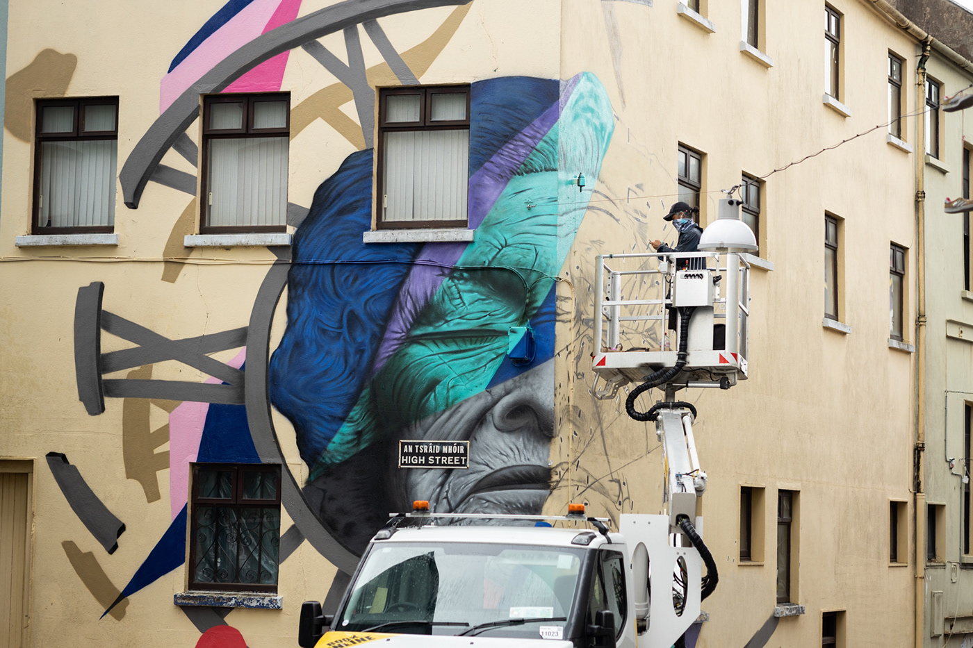 3D anamorphic clock Graffiti Mural Street Art  streetart Urban waterford waterfordwalls