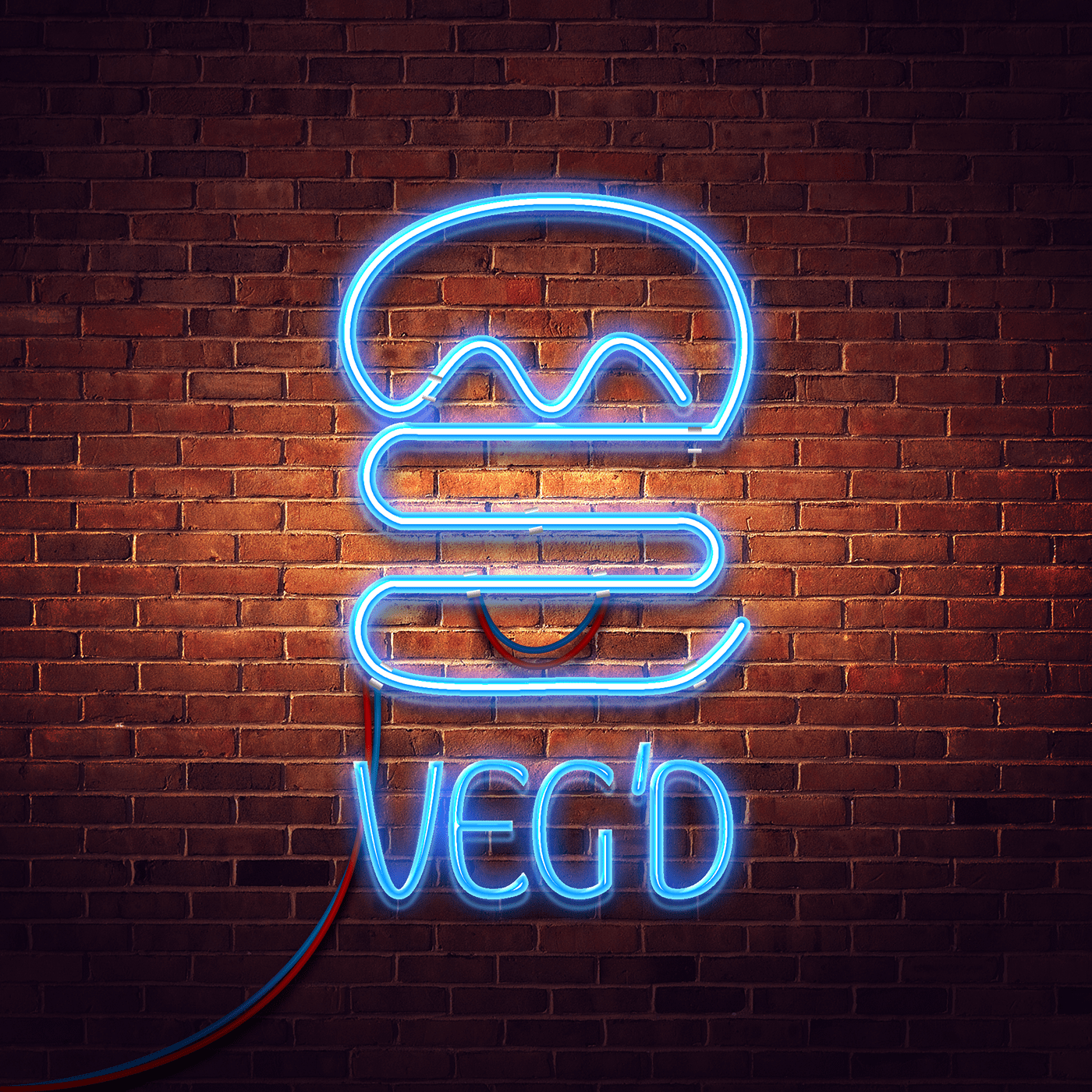 Advertising  brand identity logo neon typography  