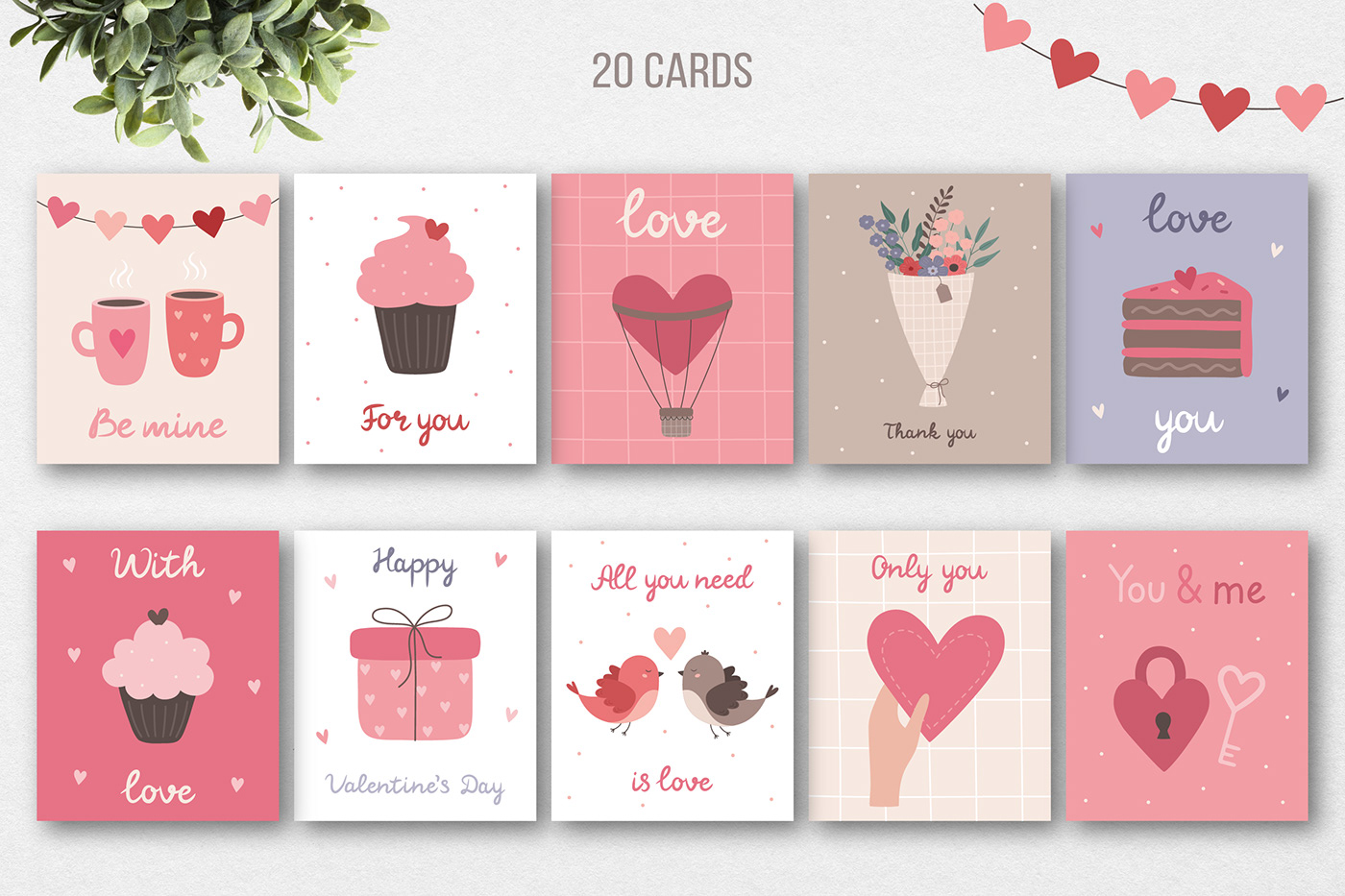 cute gift tags heart Holiday Love pattern postcard valentine Valentine's Day vector