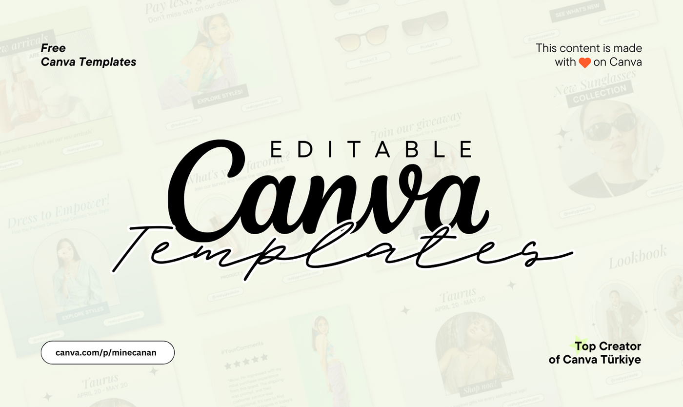 canva template editable free modern Shopping brand