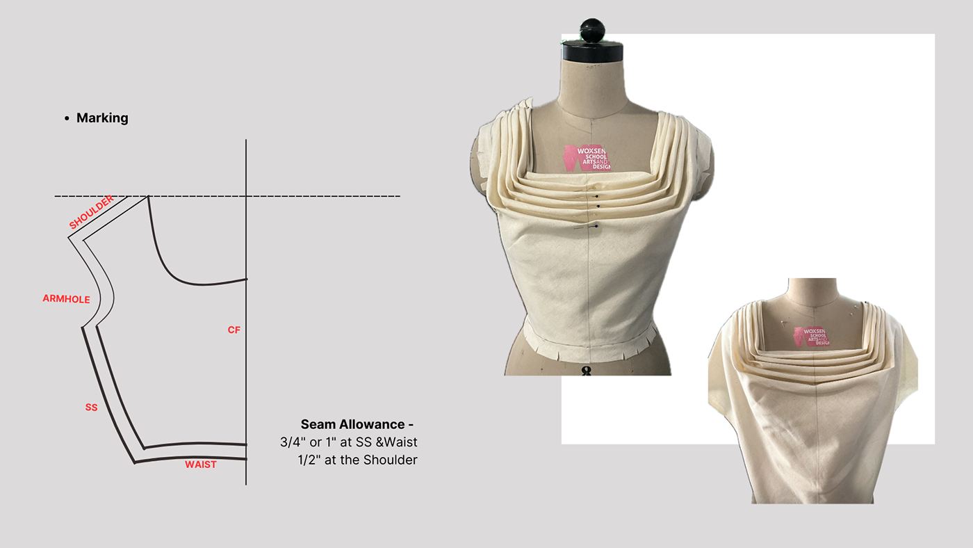 draping Fashion  design Garments corset zerowaste