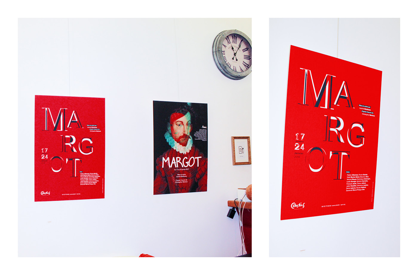 poster theatrer red typography   margot