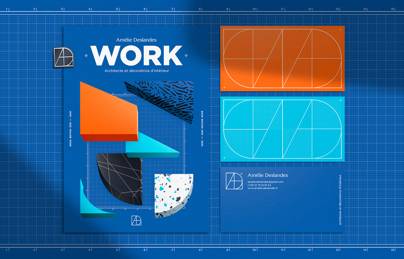 3D architect book brand color design geometric graphic ILLUSTRATION  texture