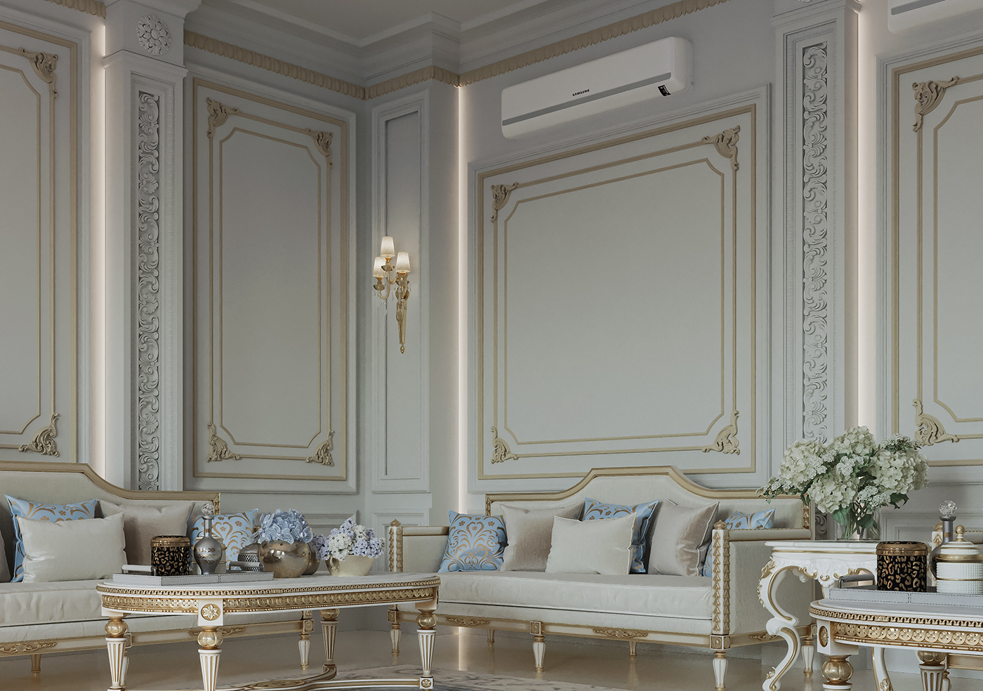 Interior architecture Render 3D Advertising  marketing   room design bedroom design Classic new classic design
