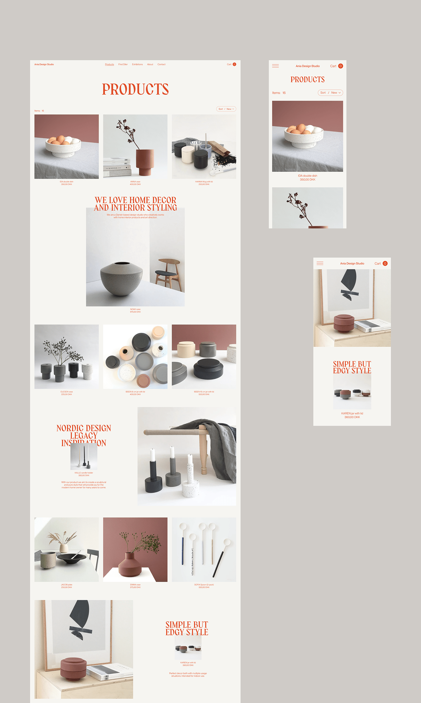 ceramic ceramica corporate website design decor handmade interior design  Pottery ui design uiuxdesign Webdesign
