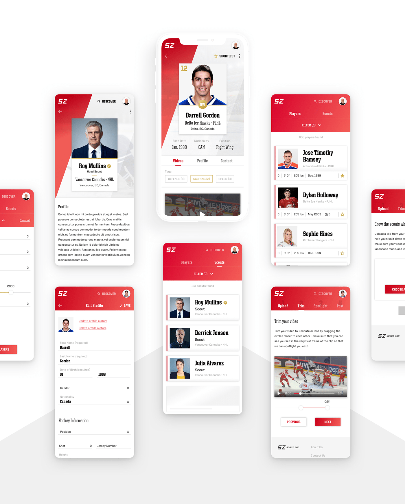 app branding  hockey Interaction design  player sport ux/ui Verbal Identity visual design Web