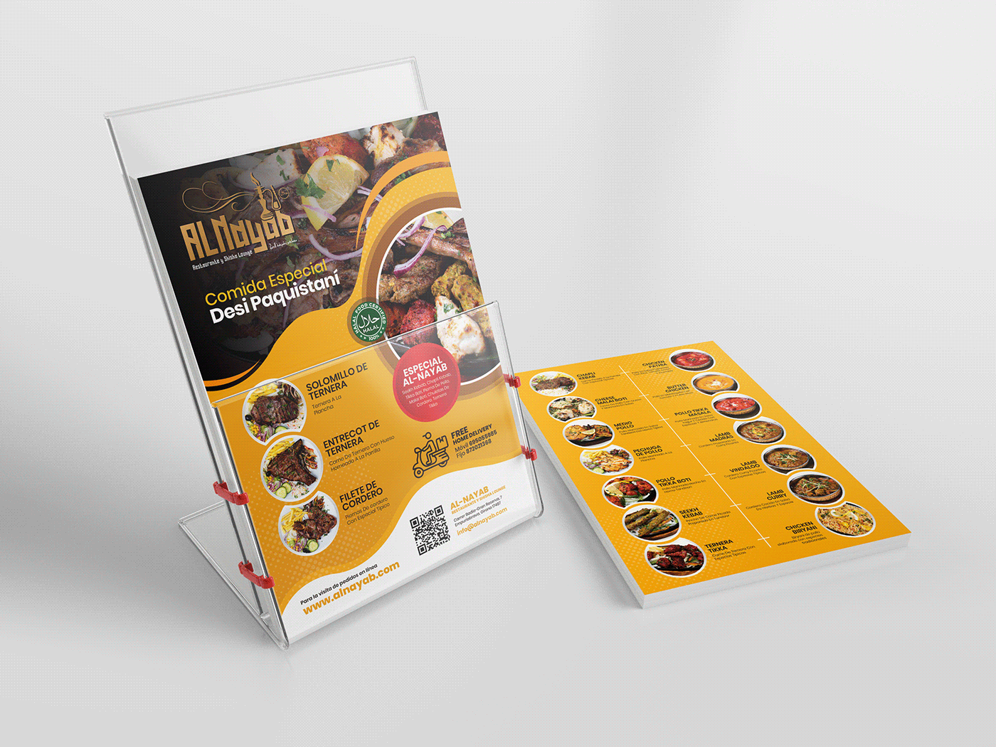 BBQ branding  desi food flyer Food  leaflet leaflet design restaurant spain spain food