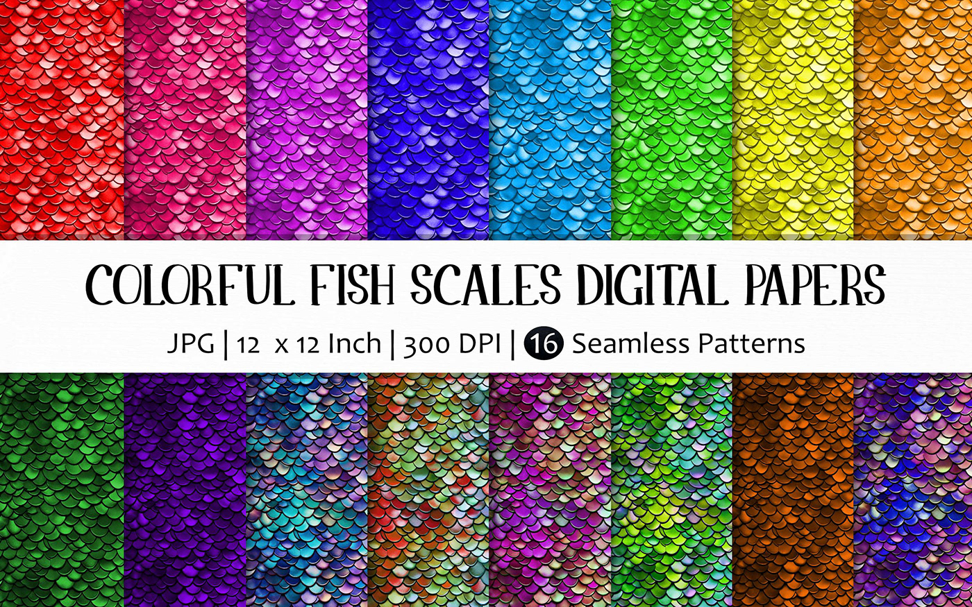 scale pattern seamless pattern seamless digital papers digital paper Patterns seamless patterns fish Scales